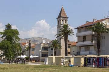 Innenstadt von Trogir, kleine mittelalterliche Stadt in Kroatien
