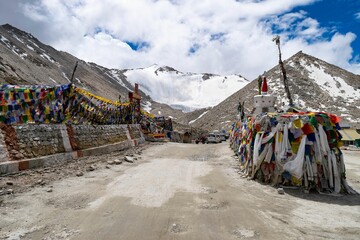 Chang La mountain pass in the Ladakh Range in India
