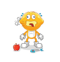 lemon head burp mascot. cartoon vector