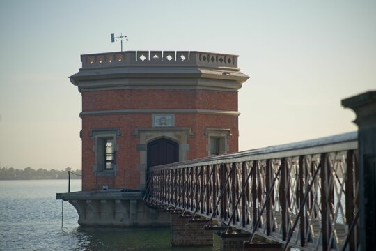 View Of A Brick Building On A Pier In Prospect Reservoir, Australia