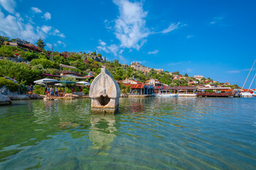 Kalekoy view in Kekova Gulf. Antalya Turkey
