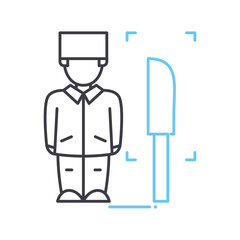 surgeon line icon, outline symbol, vector illustration, concept sign