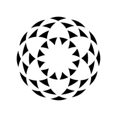 Minimal abstract symbol Circle vortex logo Geometric shape Vector illustration