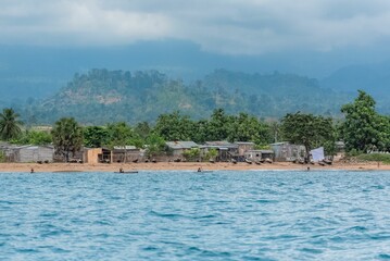 Sao Tome, village, beach