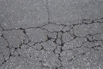 Asphalt Surface Split and Cracked