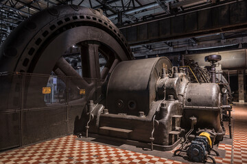historic machinery in an old steel factory