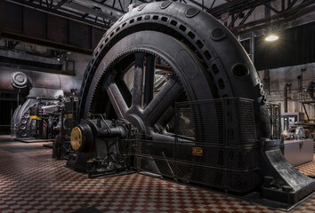 historic machinery in an old steel factory