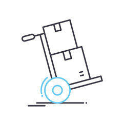 product delivery line icon, outline symbol, vector illustration, concept sign