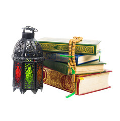 lighted Lantern style Arab or Morocco vintage candle lantern for Muslim community holy month...