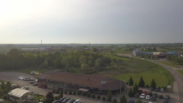 Scenic bird's eye view of the beautiful cityscape of Brcko, Bosnia and Herzegovina