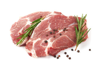 Meat on white background