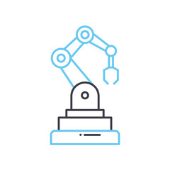 mechanic hand line icon, outline symbol, vector illustration, concept sign