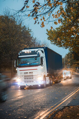 Fototapeta na wymiar Lorry in a traffic on UK roads