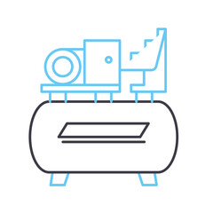 air compressor line icon, outline symbol, vector illustration, concept sign