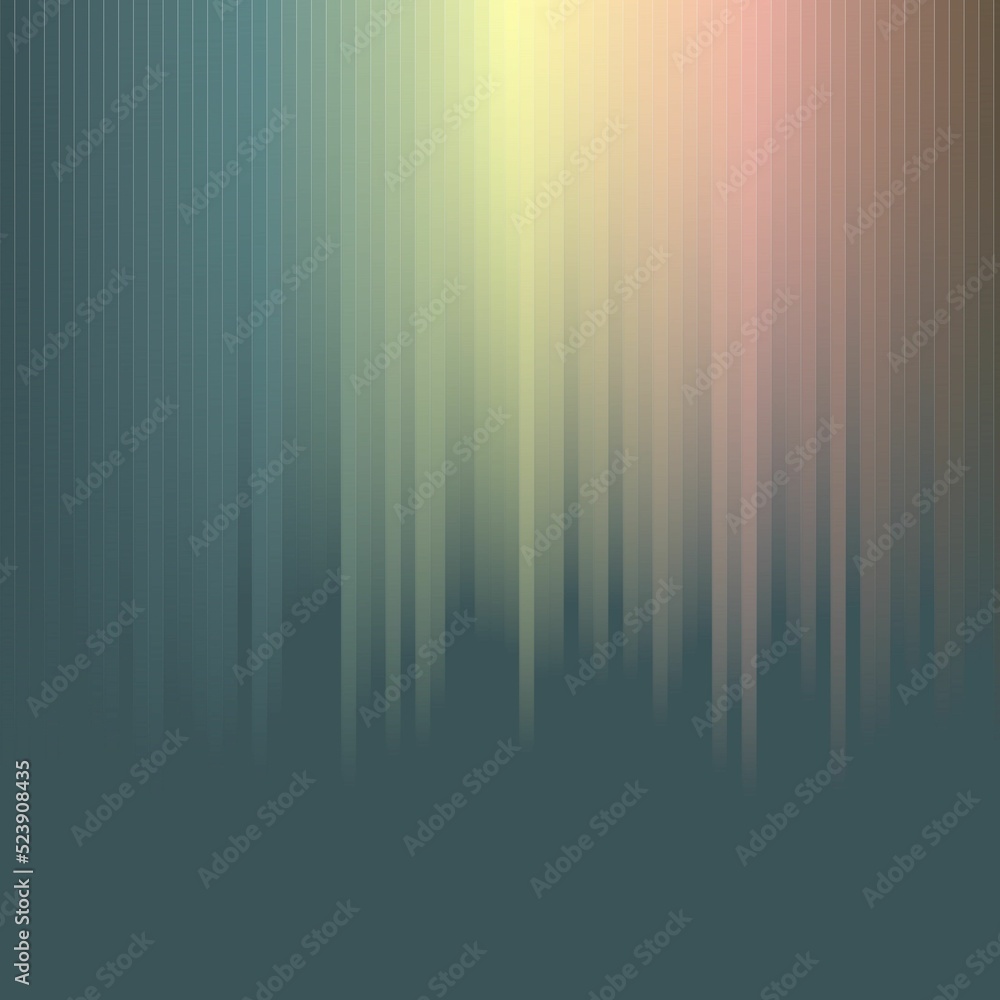 Poster illustration of an abstract background design with bright multicolored gradient vertical blur line
