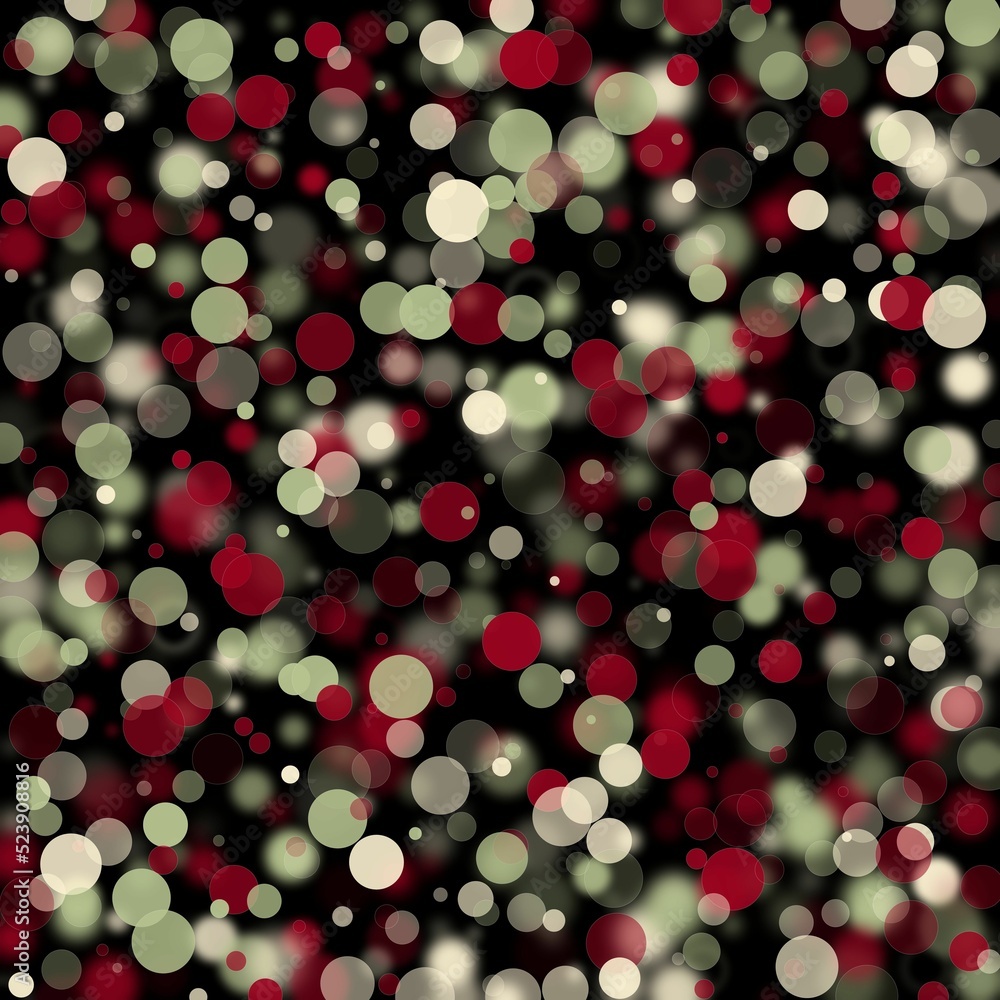 Poster illustration of an abstract light dots and blurred circles backdrop like bokeh spot bubble particle