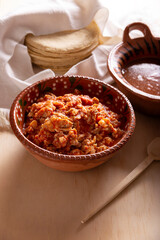 Machaca con Huevo. 