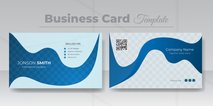 Corporate business identity or personal business card design template.