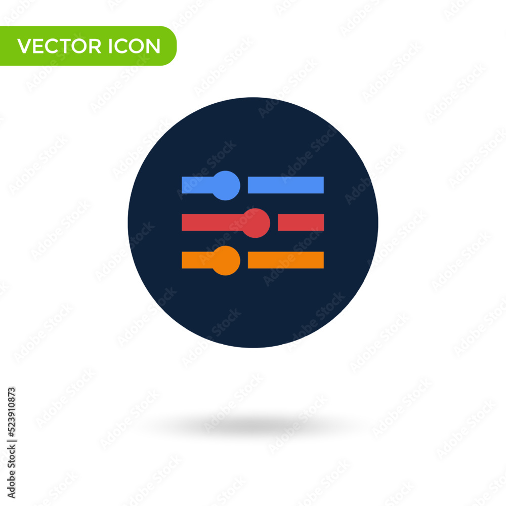Poster control panel slide equalizer icon. minimal and creative icon isolated on white background. vector i