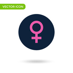 Female Symbol icon. minimal and creative icon isolated on white background. vector illustration symbol mark