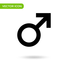 male symbol icon. minimal and creative icon isolated on white background. vector illustration symbol mark