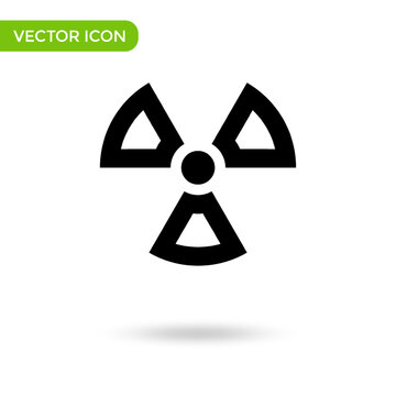 radiation hazard icon. minimal and creative icon isolated on white background. vector illustration symbol mark