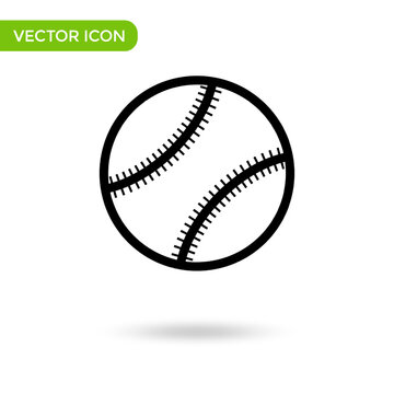 baseball ball icon. minimal and creative icon isolated on white background. vector illustration symbol mark