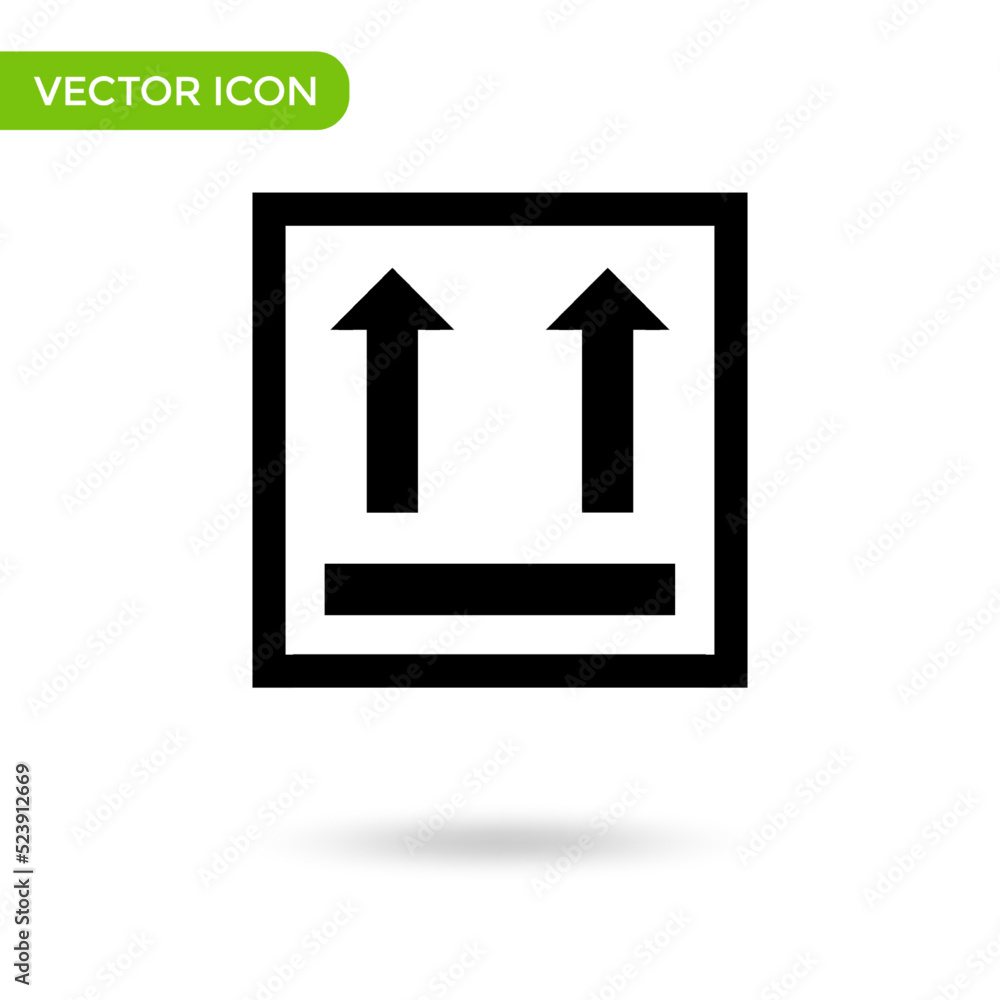 Poster arrow side up logistic icon. minimal and creative icon isolated on white background. vector illustra