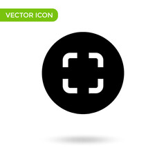 QR code scanner icon. minimal and creative icon isolated on white background. vector illustration symbol mark