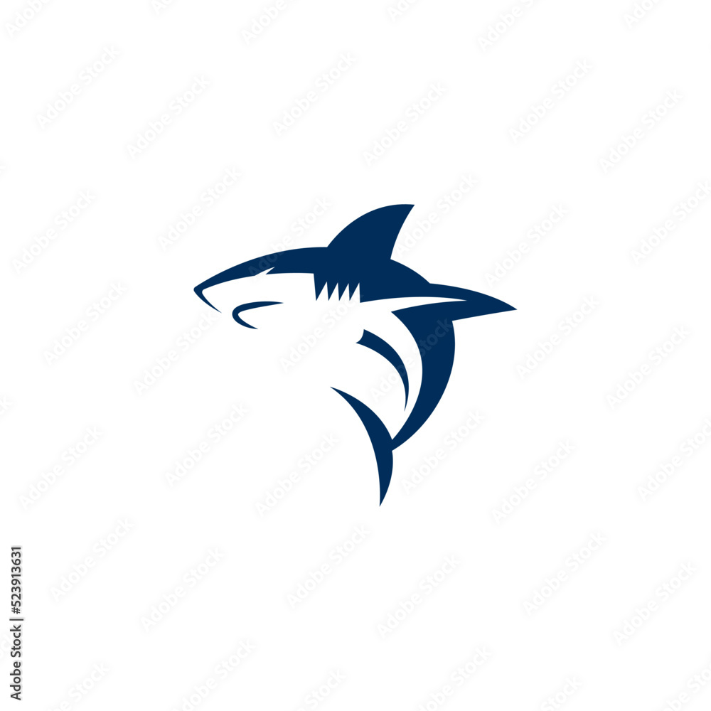 Wall mural Shark icon logo design illustration template