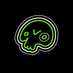 Evil line skull for halloween.