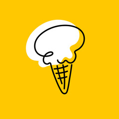 Delicious bright ice cream in one line.