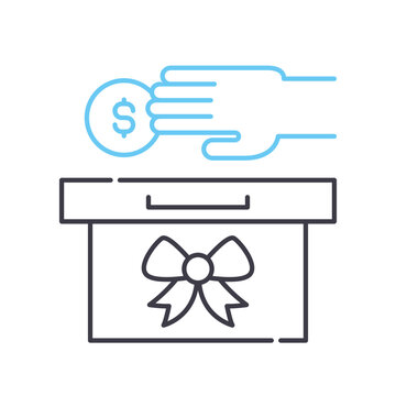 recommend clip art: tithe line icon, outline symbol, vector illustration, concept sign