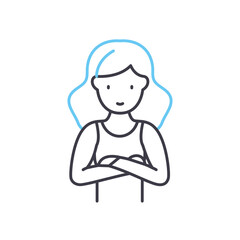 mother line icon, outline symbol, vector illustration, concept sign