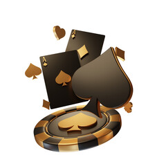 3D Playing Card With Coin Element