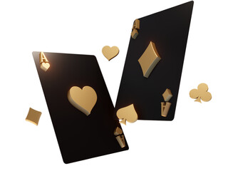 Black Gold 3D Playing Card Element