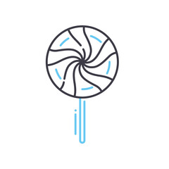 lollipop line icon, outline symbol, vector illustration, concept sign