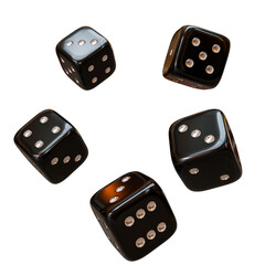 3D Black Dice Element