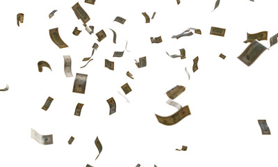 3D Money Confetti Element