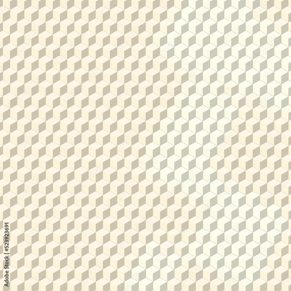 Poster an illustration of colorful isometric 3d cube with abstract multicolor pattern background wallpaper