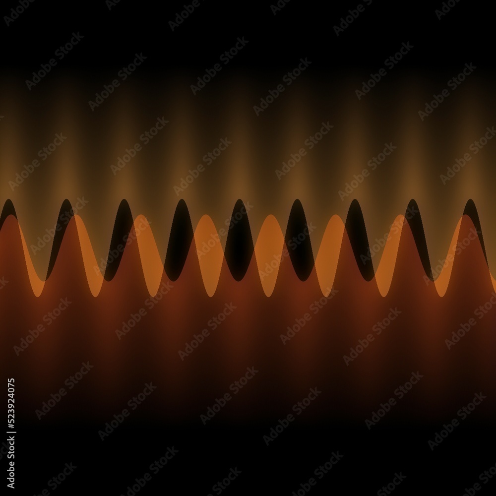 Wall mural Illustration of multiple waves oscillating or overlapping by many small Digital vertical lines BG