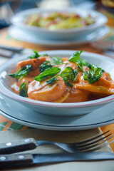 Pasta with basil