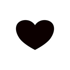 heart black vector  isolated on white