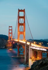 famous Golden Gate Bridge in San Francisco, California