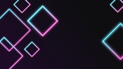 Abstract modern neon glowing background with geometric lines