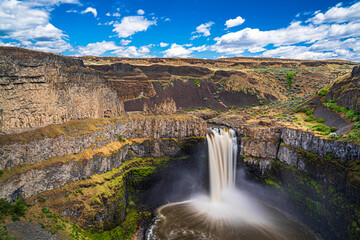 Long exposure image of Palouse Falls in eastern Washington