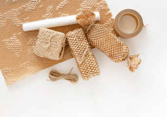 Environmental friendly paper bubble wrap. Products packed with paper cushioning and paper packaging...