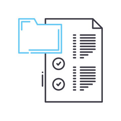 standartization line icon, outline symbol, vector illustration, concept sign