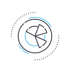 global data line icon, outline symbol, vector illustration, concept sign