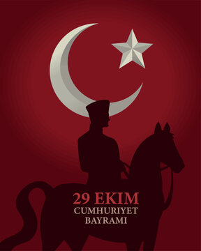 Ekim Cumhuriyet bayrami poster